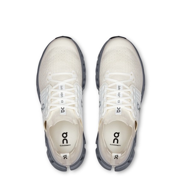 NIB Men’s On CloudSwift 4 Running Shoe Size 10.5 Ivory/Alloy - Picture 4 of 4